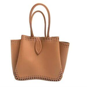 Alaia Brown Leather Tote - FLAWS/DEFECTS - See Notes